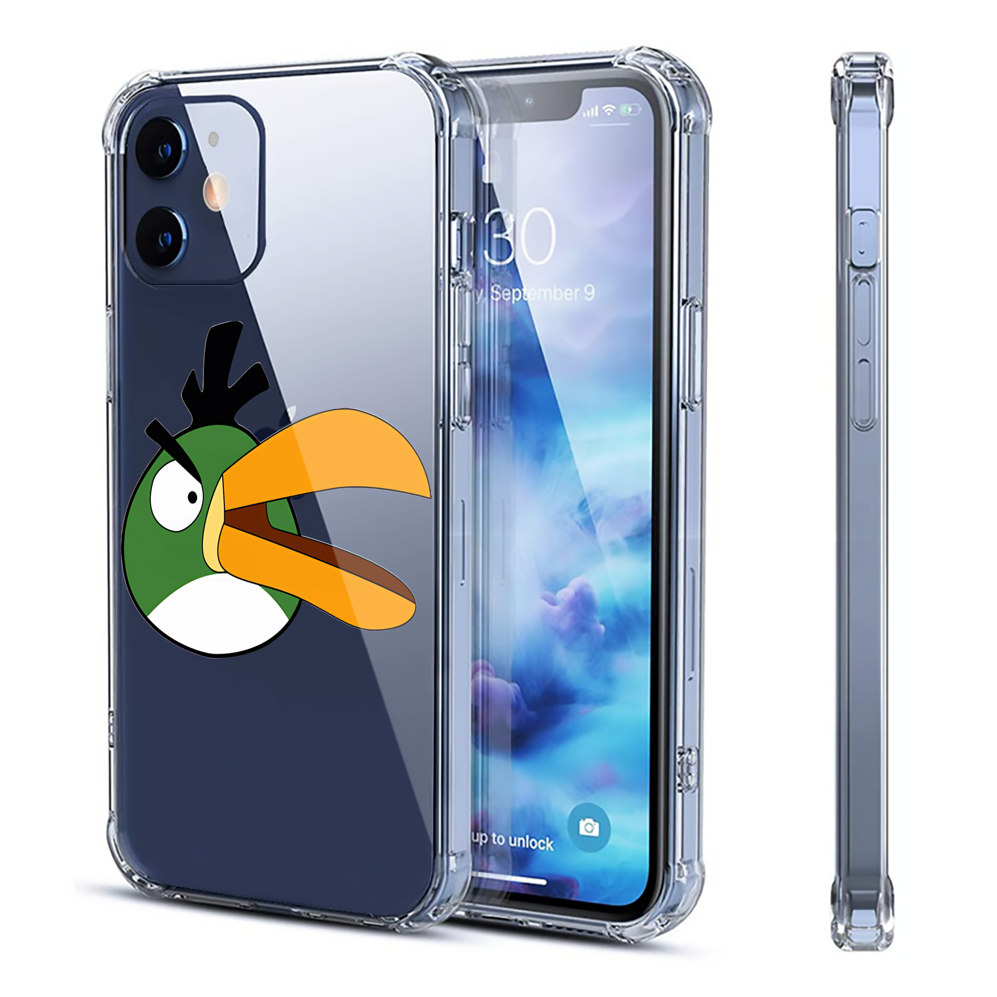 （画像用） Angry Birds アングリーバード 【iPhone 12シリーズ対応】透明スマホケース（クリアソフトケース）